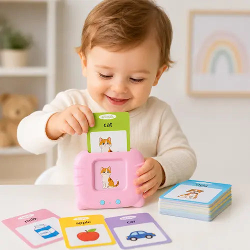 Talking Flash Cards for Kids – Interactive Educational Learning Toy with Sound