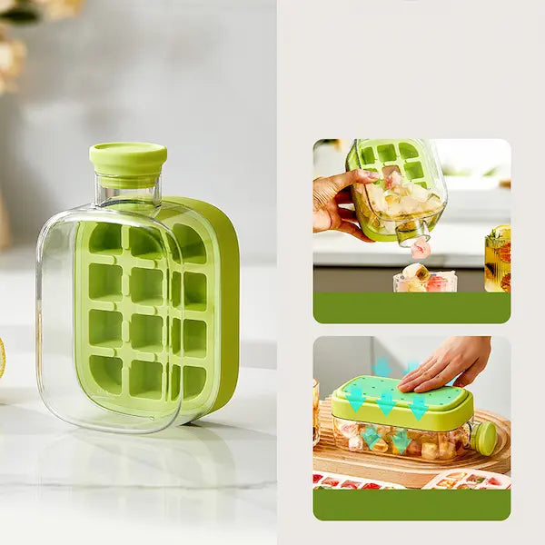 2 in 1 Ice Cube Bottle – 500ml Press & Freeze Hydration Cup