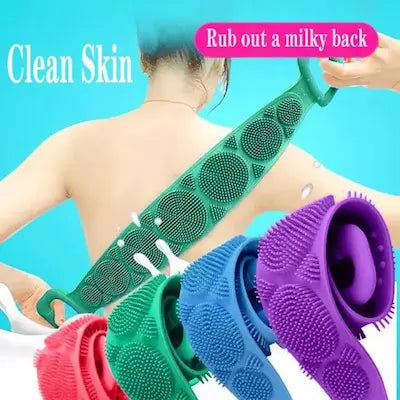 (Pack of 2) Silicone Back Scrubber Bath Belt