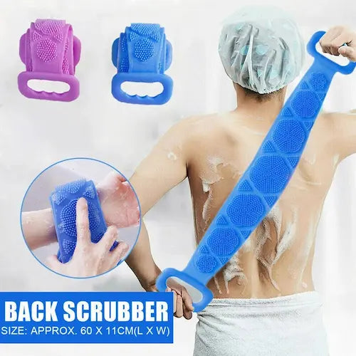 (Pack of 2) Silicone Back Scrubber Bath Belt