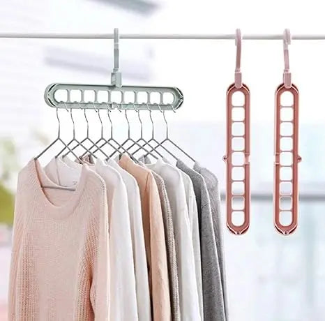 (Pack of 2) Magic Hanger Multipurpose 9 Hole Space