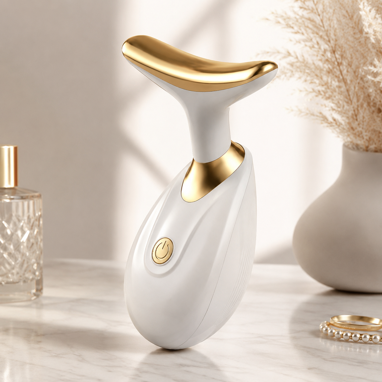 Neck & Face Vibration Massager — Skin Tightening & Lifting Device