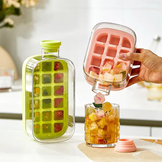 2 in 1 Ice Cube Bottle – 500ml Press & Freeze Hydration Cup
