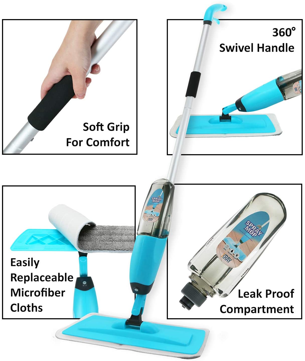 Spray Mop with Extendable Handle – Easy Floor Cleaning